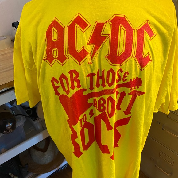 AC/DC | Shirts | New With Tag Acdc Short Sleeve Tee Shirt 4x Yellow Red ...